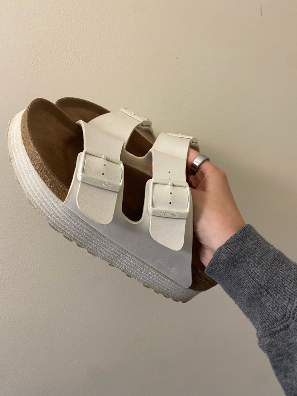White Platform Birkenstocks